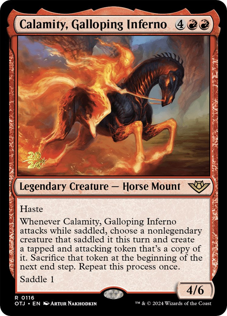 Calamity, Galloping Inferno [Outlaws of Thunder Junction Prerelease Promos] | I Want That Stuff Brandon