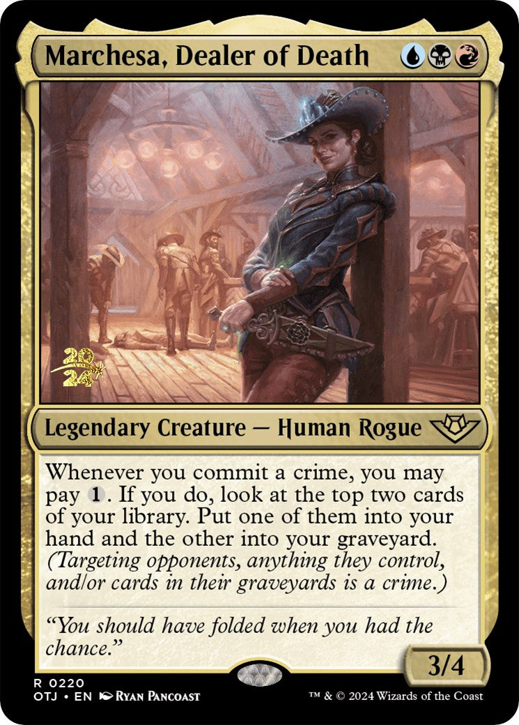 Marchesa, Dealer of Death [Outlaws of Thunder Junction Prerelease Promos] | I Want That Stuff Brandon