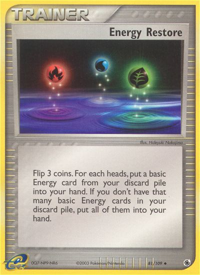 Energy Restore (81/109) [EX: Ruby & Sapphire] | I Want That Stuff Brandon