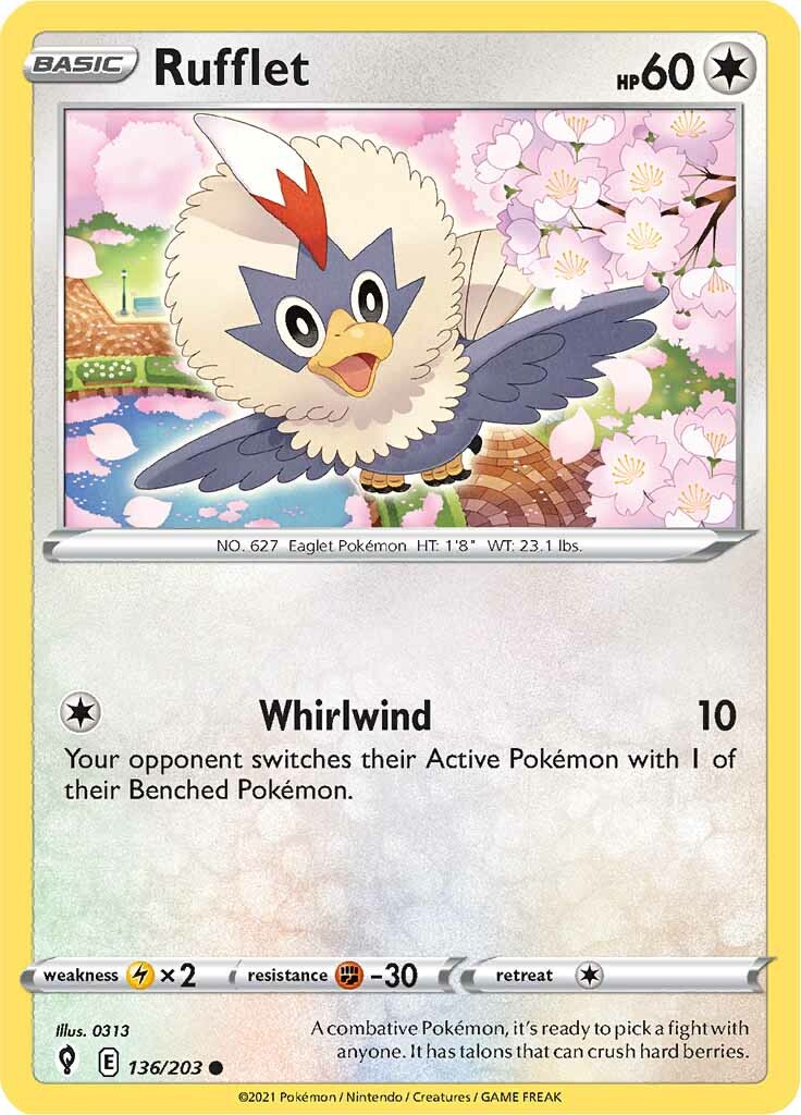 Rufflet (136/203) [Sword & Shield: Evolving Skies] | I Want That Stuff Brandon