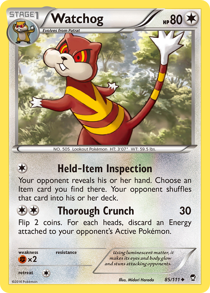 Watchog (85/111) [XY: Furious Fists] | I Want That Stuff Brandon