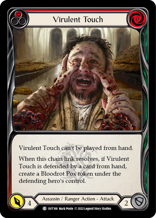 Virulent Touch (Red) [OUT168] (Outsiders)  Rainbow Foil | I Want That Stuff Brandon