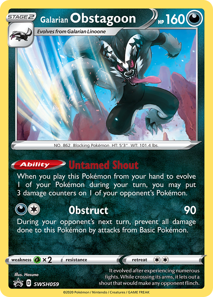Galarian Obstagoon (SWSH059) [Sword & Shield: Black Star Promos] | I Want That Stuff Brandon