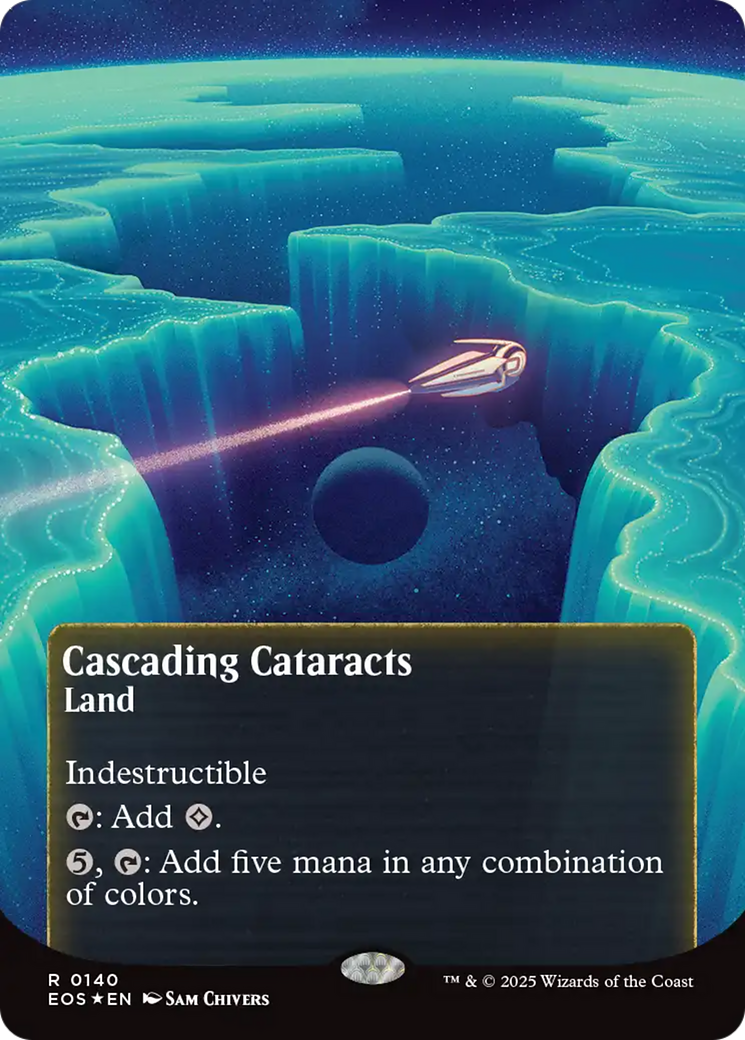 Cascading Cataracts (0140) (Borderless) (Galaxy Foil) [Edge of Eternities: Stellar Sights] | I Want That Stuff Brandon