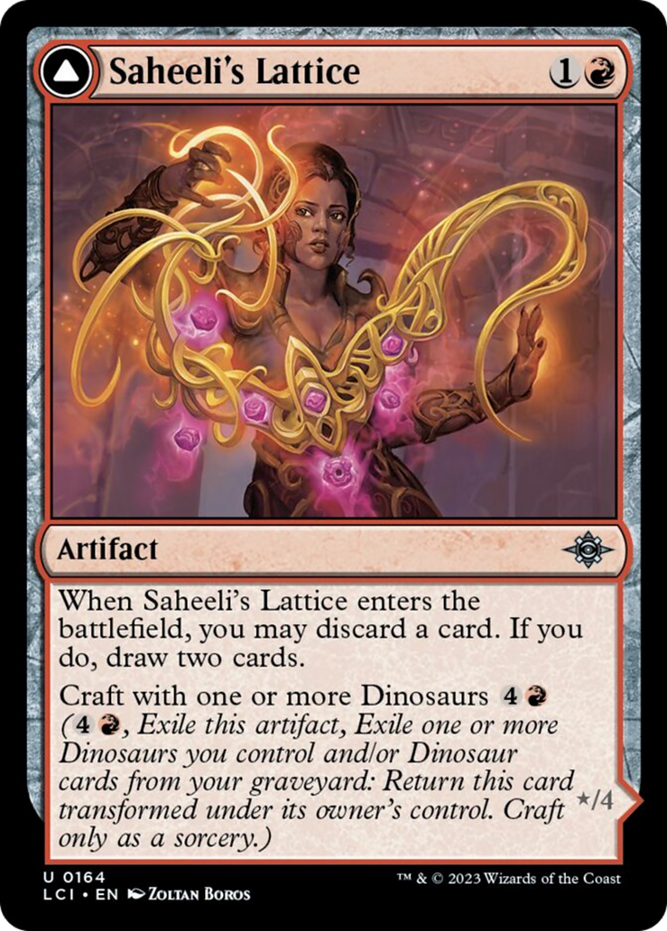 Saheeli's Lattice // Mastercraft Raptor [The Lost Caverns of Ixalan] | I Want That Stuff Brandon