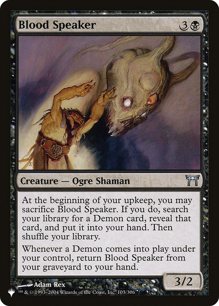 Blood Speaker [The List Reprints] | I Want That Stuff Brandon