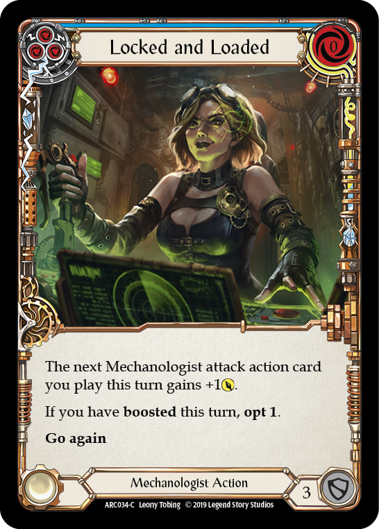 Locked and Loaded (Blue) [ARC034-C] (Arcane Rising)  1st Edition Rainbow Foil | I Want That Stuff Brandon