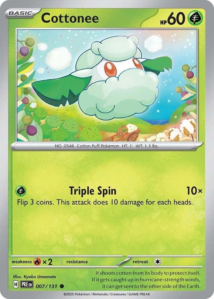 Cottonee (007/131) [Scarlet & Violet: Prismatic Evolutions] | I Want That Stuff Brandon