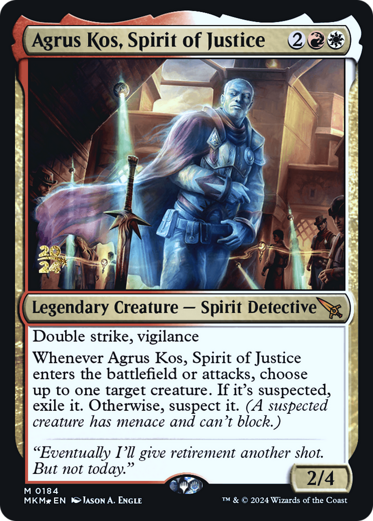 Agrus Kos, Spirit of Justice [Murders at Karlov Manor Prerelease Promos] | I Want That Stuff Brandon