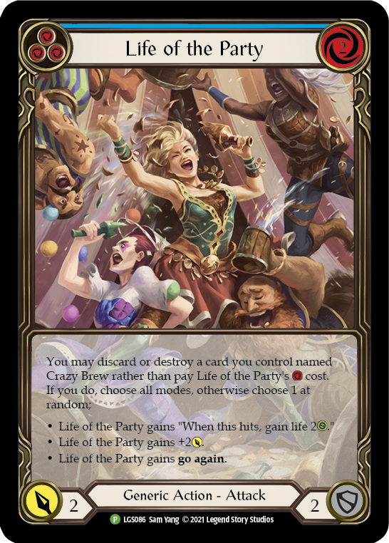 Life of the Party (Blue) [LGS086] (Promo)  Rainbow Foil | I Want That Stuff Brandon