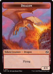 Dragon (0011) // Warrior Double-Sided Token [Tarkir: Dragonstorm Tokens] | I Want That Stuff Brandon