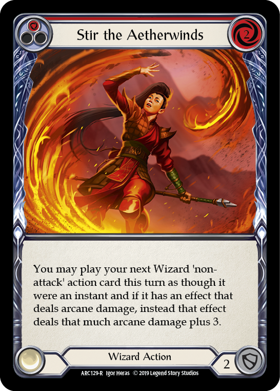 Stir the Aetherwinds (Red) [ARC129-R] (Arcane Rising)  1st Edition Normal | I Want That Stuff Brandon