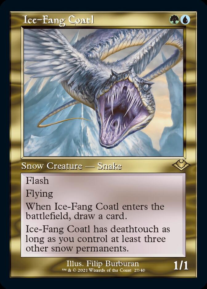 Ice-Fang Coatl (Retro Foil Etched) [Modern Horizons] | I Want That Stuff Brandon