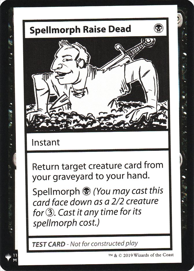 Spellmorph Raise Dead [Mystery Booster Playtest Cards] | I Want That Stuff Brandon