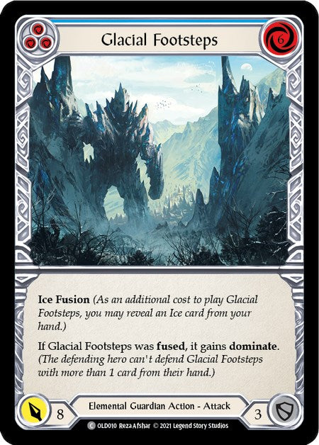 Glacial Footsteps (Blue) [OLD010] (Tales of Aria Oldhim Blitz Deck)  1st Edition Normal | I Want That Stuff Brandon