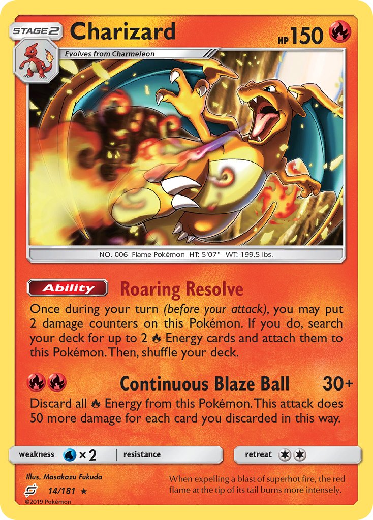 Charizard (14/181) (Theme Deck Exclusive) [Sun & Moon: Team Up] | I Want That Stuff Brandon