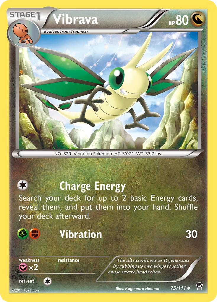 Vibrava (75/111) [XY: Furious Fists] | I Want That Stuff Brandon