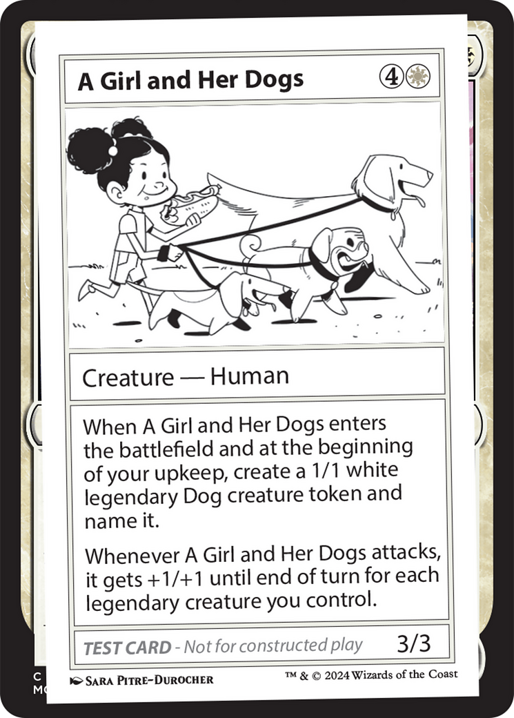 A Girl and Her Dogs [Mystery Booster 2 Playtest Cards] | I Want That Stuff Brandon