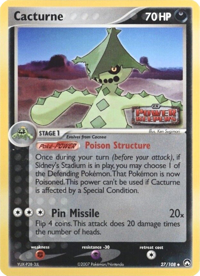 Cacturne (27/108) (Stamped) [EX: Power Keepers] | I Want That Stuff Brandon