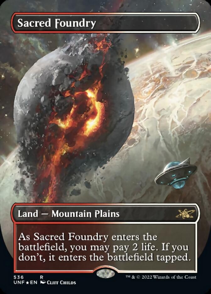 Sacred Foundry (Borderless) (Galaxy Foil) [Unfinity] | I Want That Stuff Brandon