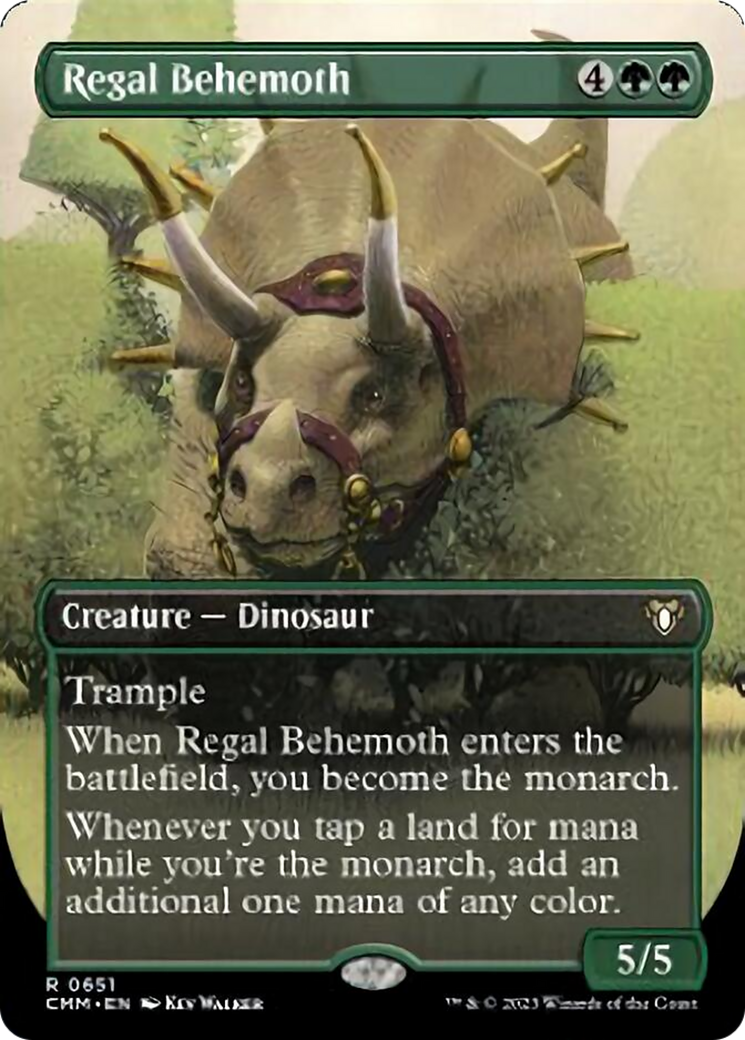 Regal Behemoth (Borderless Alternate Art) [Commander Masters] | I Want That Stuff Brandon