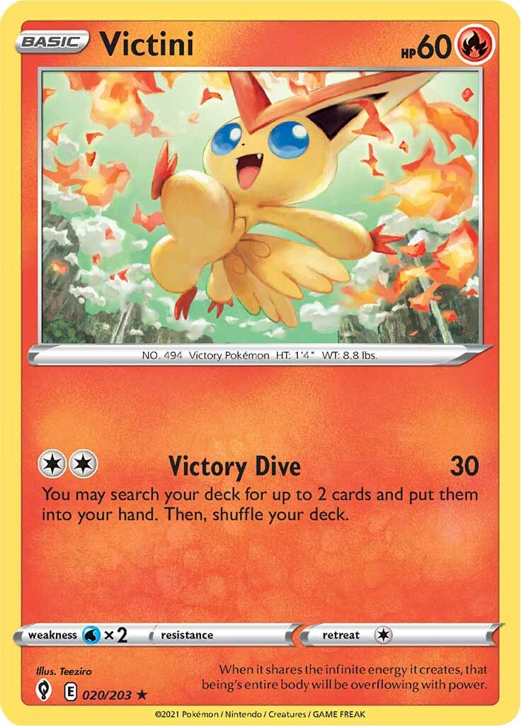 Victini (020/203) [Sword & Shield: Evolving Skies] | I Want That Stuff Brandon