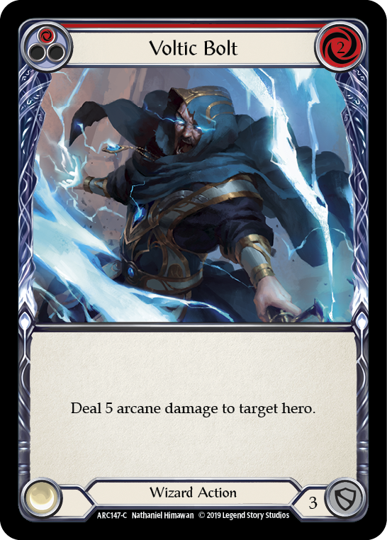 Voltic Bolt (Red) [ARC147-C] (Arcane Rising)  1st Edition Rainbow Foil | I Want That Stuff Brandon