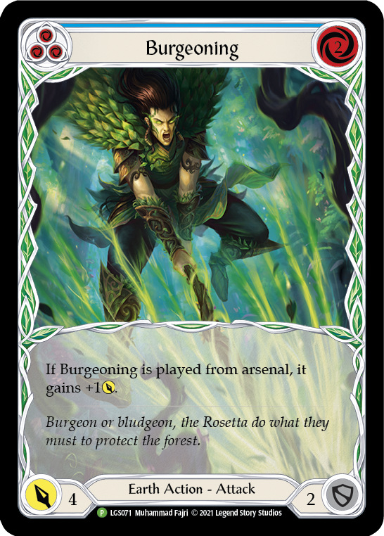 Burgeoning (Blue) [LGS071] (Promo)  Rainbow Foil | I Want That Stuff Brandon