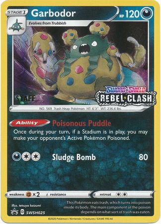 Garbodor (SWSH025) (Staff Prerelease Promo) [Sword & Shield: Black Star Promos] | I Want That Stuff Brandon