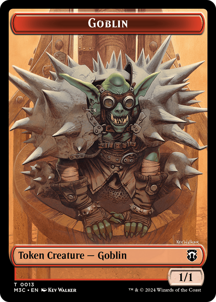 Tarmogoyf (Ripple Foil) // Goblin Double-Sided Token [Modern Horizons 3 Commander Tokens] | I Want That Stuff Brandon