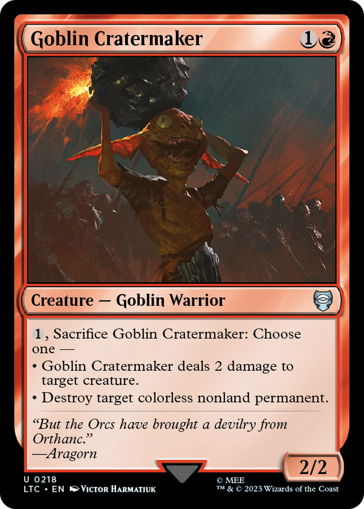 Goblin Cratermaker [The Lord of the Rings: Tales of Middle-Earth Commander] | I Want That Stuff Brandon