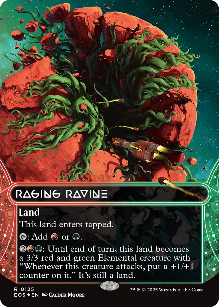 Raging Ravine (0125) (Borderless) (Galaxy Foil) [Edge of Eternities: Stellar Sights] | I Want That Stuff Brandon