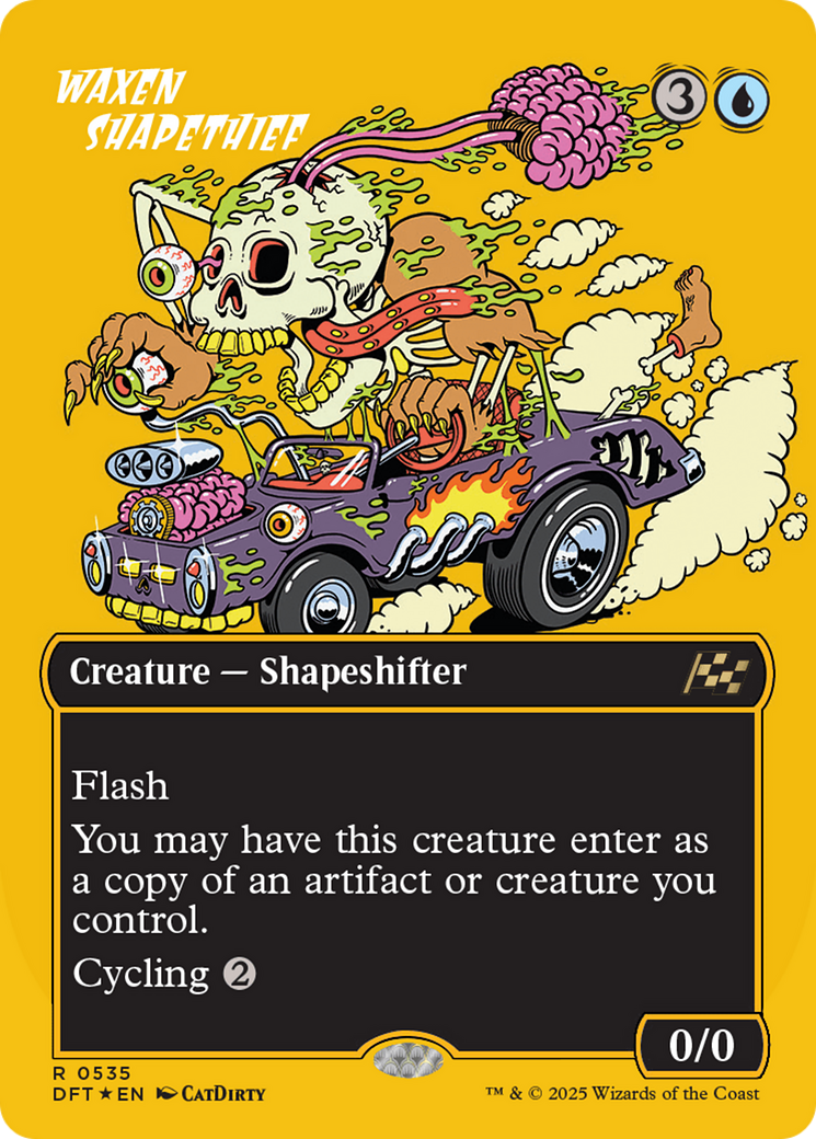 Waxen Shapethief (Borderless) (First-Place Foil) [Aetherdrift] | I Want That Stuff Brandon