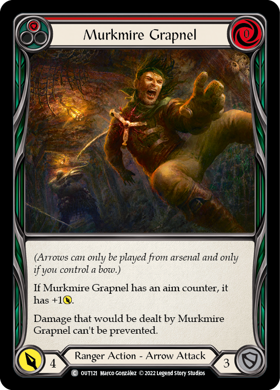 Murkmire Grapnel (Red) [OUT121] (Outsiders)  Rainbow Foil | I Want That Stuff Brandon