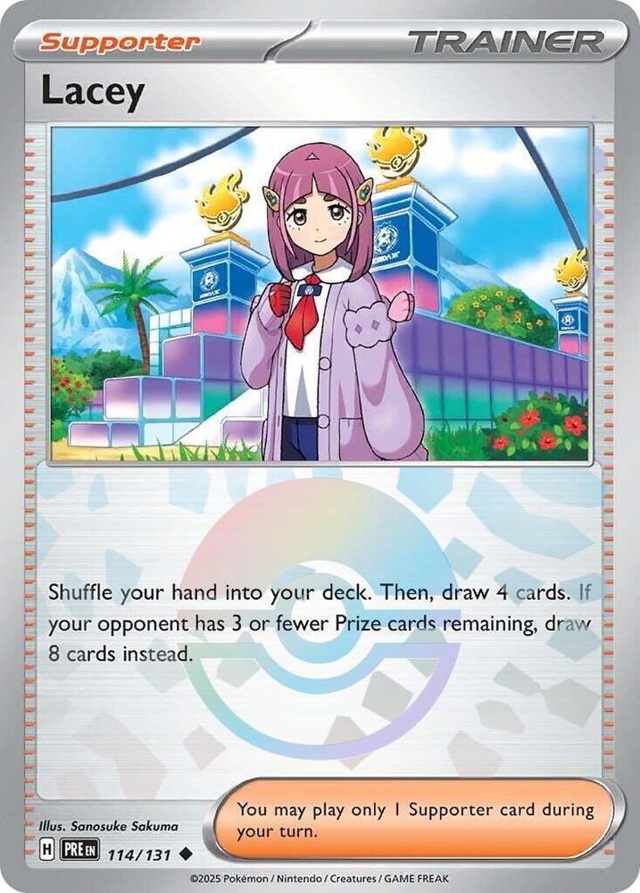 Lacey (114/131) (Poke Ball Pattern) [Scarlet & Violet: Prismatic Evolutions] | I Want That Stuff Brandon