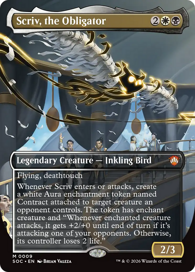 Scriv, the Obligator (Borderless) [Secrets of Strixhaven Commander] | I Want That Stuff Brandon
