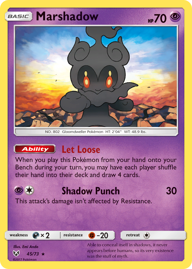 Marshadow (45/73) [Sun & Moon: Shining Legends] | I Want That Stuff Brandon