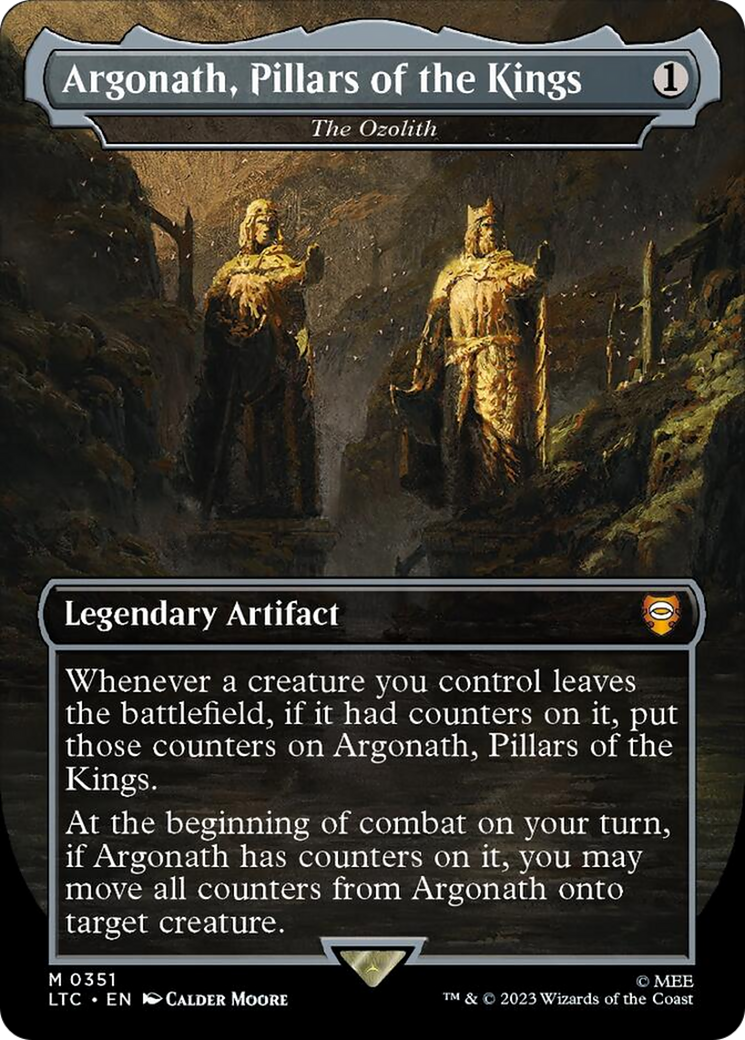 Argonath, Pillars of the Kings - The Ozolith (Borderless) (Surge Foil) [The Lord of the Rings: Tales of Middle-Earth Commander] | I Want That Stuff Brandon