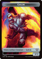 Golem (0012) // Golem (0014) Double-Sided Token [Edge of Eternities Commander Tokens] | I Want That Stuff Brandon