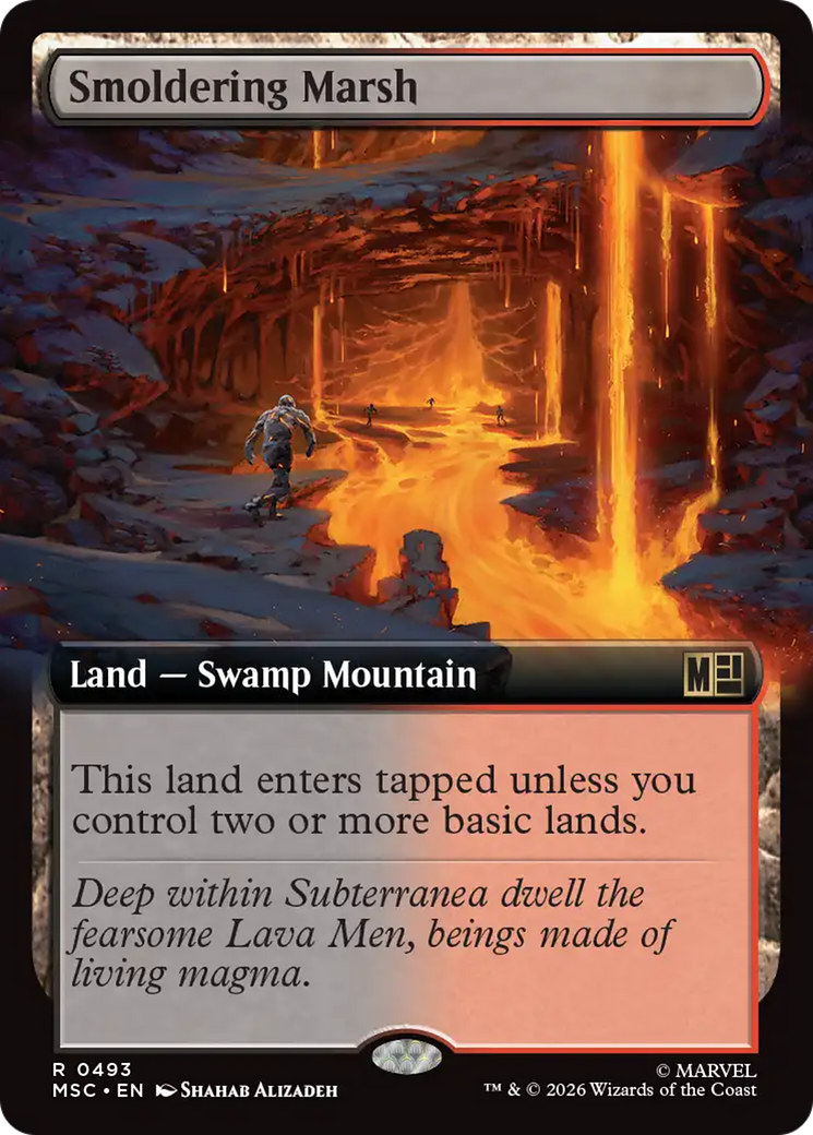 Smoldering Marsh (Extended Art) [Marvel Super Heroes Commander] | I Want That Stuff Brandon