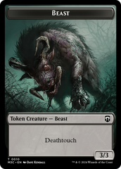Beast (0010) (Ripple Foil) // Shapeshifter (0008) Double-Sided Token [Modern Horizons 3 Commander Tokens] | I Want That Stuff Brandon
