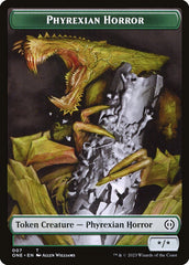 Phyrexian Goblin // Phyrexian Horror Double-Sided Token [Phyrexia: All Will Be One Tokens] | I Want That Stuff Brandon