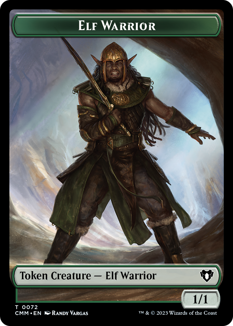 Elf Warrior // Cleric Double-Sided Token [Commander Masters Tokens] | I Want That Stuff Brandon