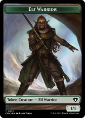 Elf Warrior // Cleric Double-Sided Token [Commander Masters Tokens] | I Want That Stuff Brandon