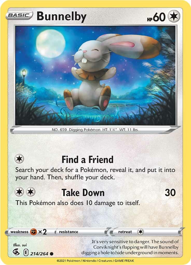 Bunnelby (214/264) [Sword & Shield: Fusion Strike] | I Want That Stuff Brandon