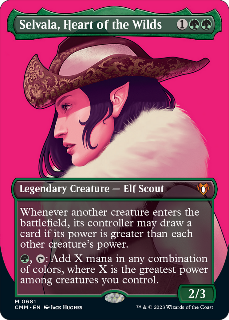 Selvala, Heart of the Wilds (Borderless Profile) [Commander Masters] | I Want That Stuff Brandon