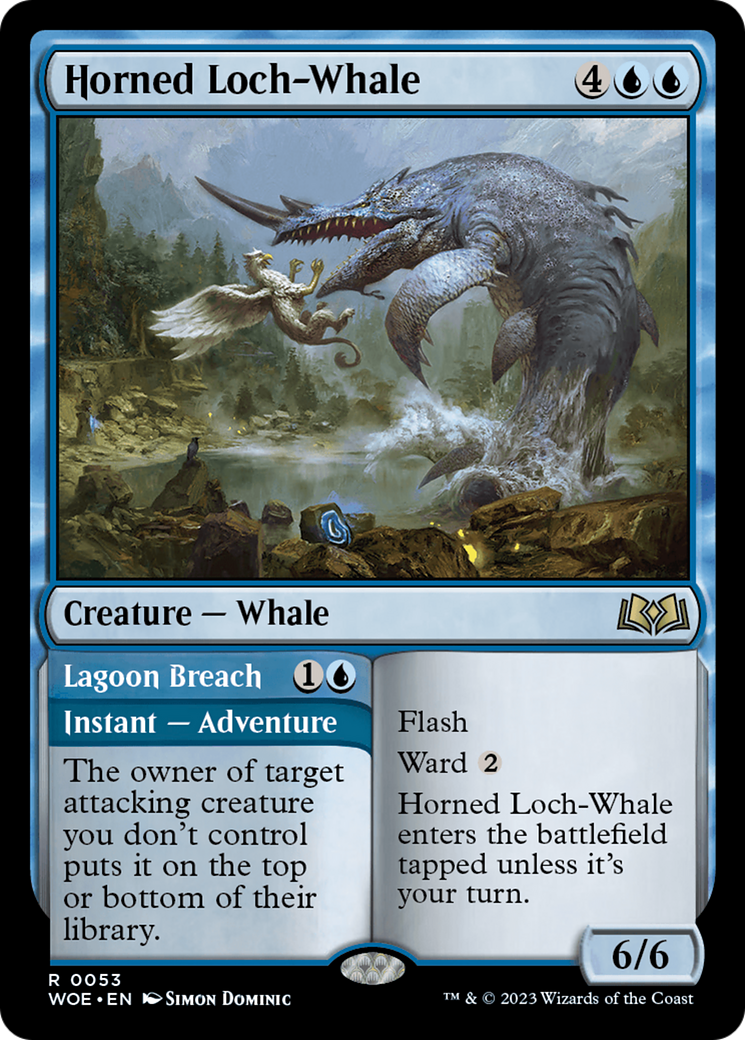 Horned Loch-Whale // Lagoon Breach [Wilds of Eldraine] | I Want That Stuff Brandon