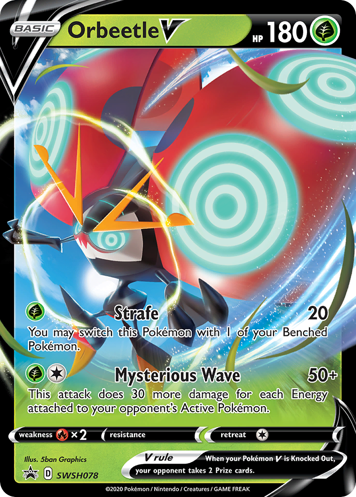 Orbeetle V (SWSH078) (Jumbo Card) [Sword & Shield: Black Star Promos] | I Want That Stuff Brandon