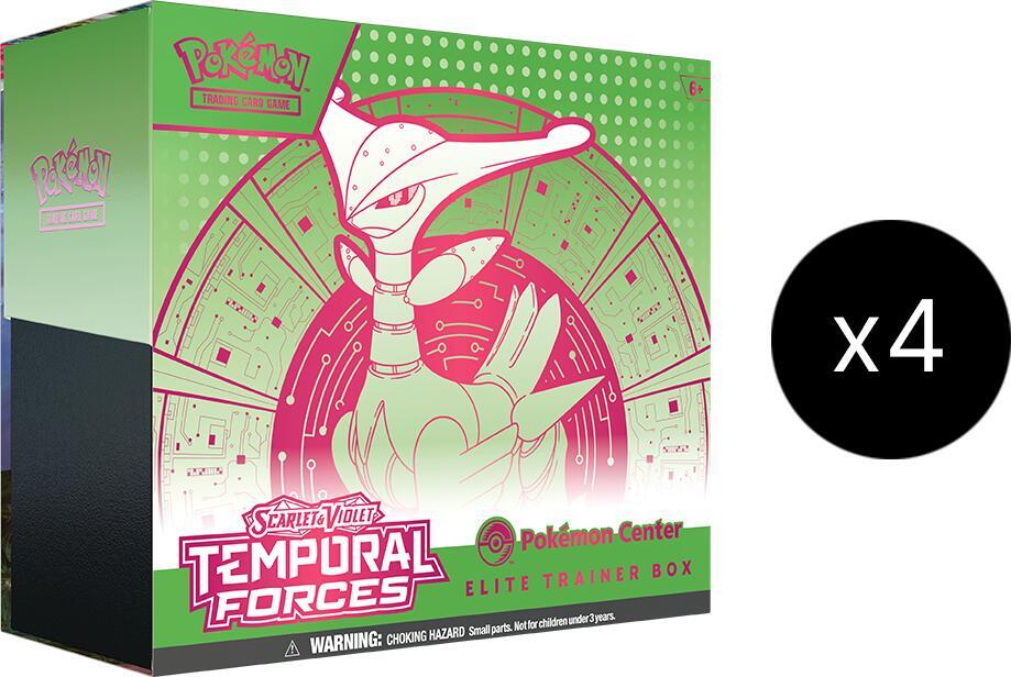 Scarlet & Violet: Temporal Forces - Elite Trainer Box Case (Iron Leaves) (Pokemon Center Exclusive) | I Want That Stuff Brandon