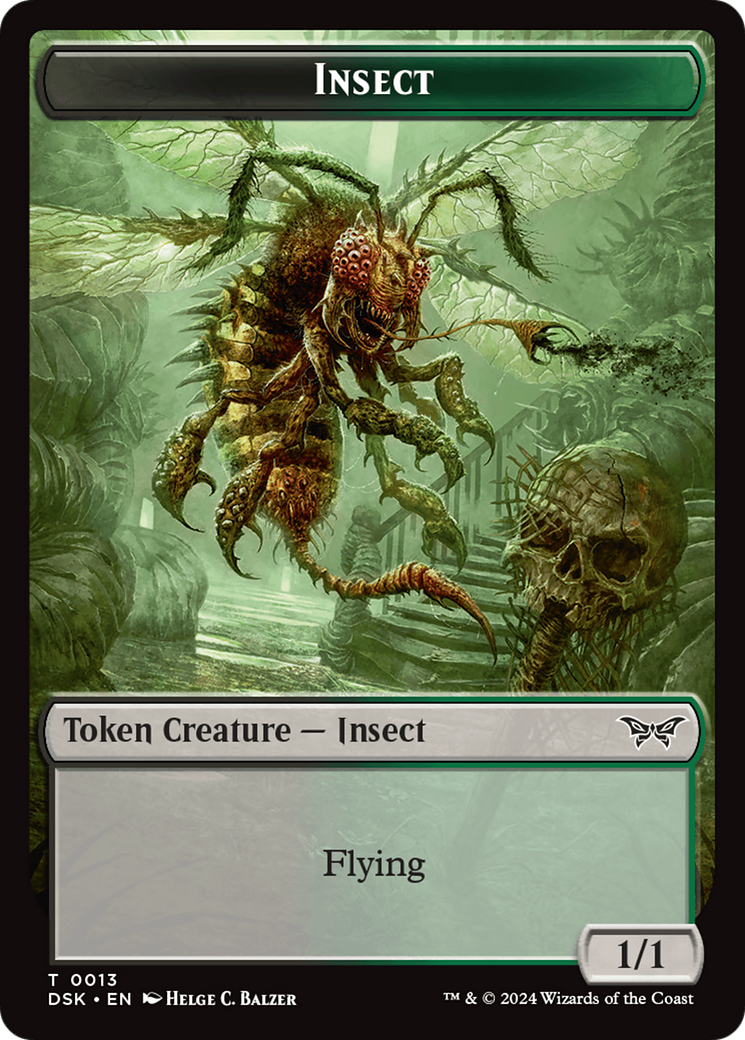 Insect (0013) // Spider Double-Sided Token [Duskmourn: House of Horror Tokens] | I Want That Stuff Brandon